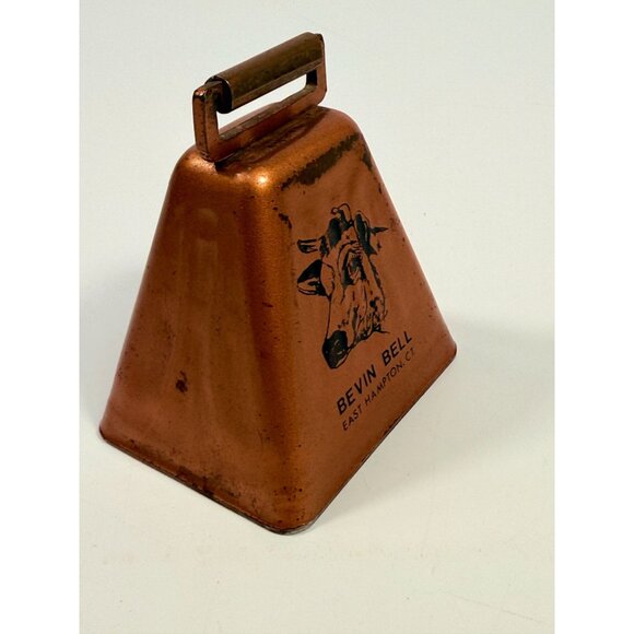 Cowbell Bevin Bell Copper Cowbell With Handle East Hampton CT | Vintage cow bell - Picture 11 of 14